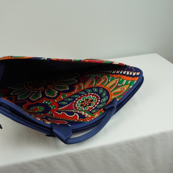 Vera Bradley Paisley Vibrant Colored Laptop Case with Handle Exterior Pocket - Picture 7 of 7